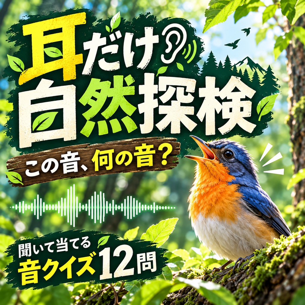 【配信用音当てクイズ12問】耳だけ自然探検｜問題動画・3択・解説つき