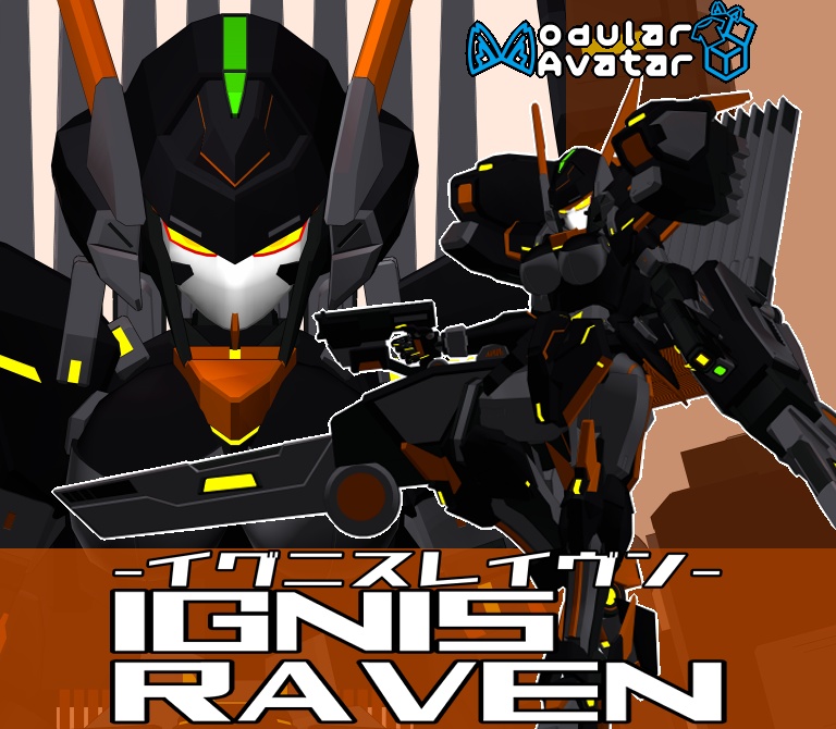 セール中【VRChat用アバター】IGNIS RAVEN-イグニスレイヴン-【MA対応】