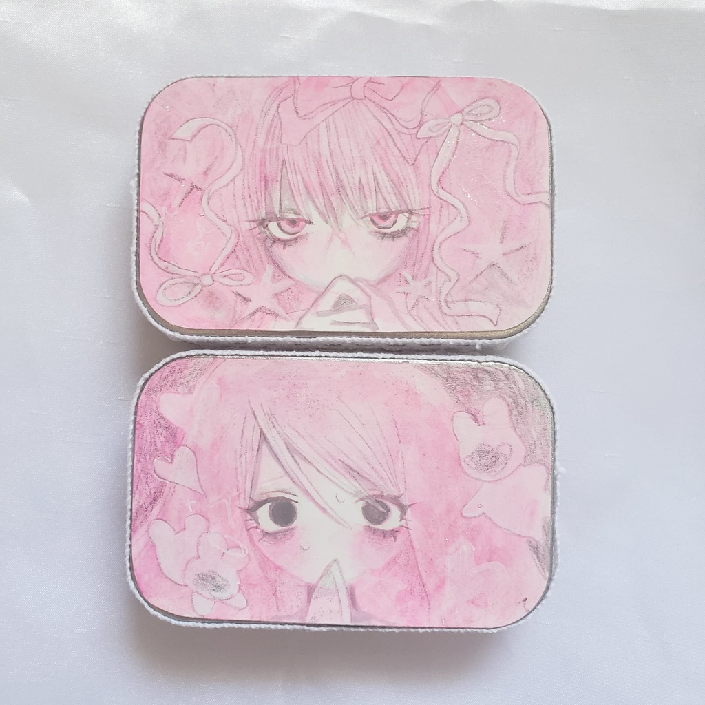 原画缶ケース ピンク