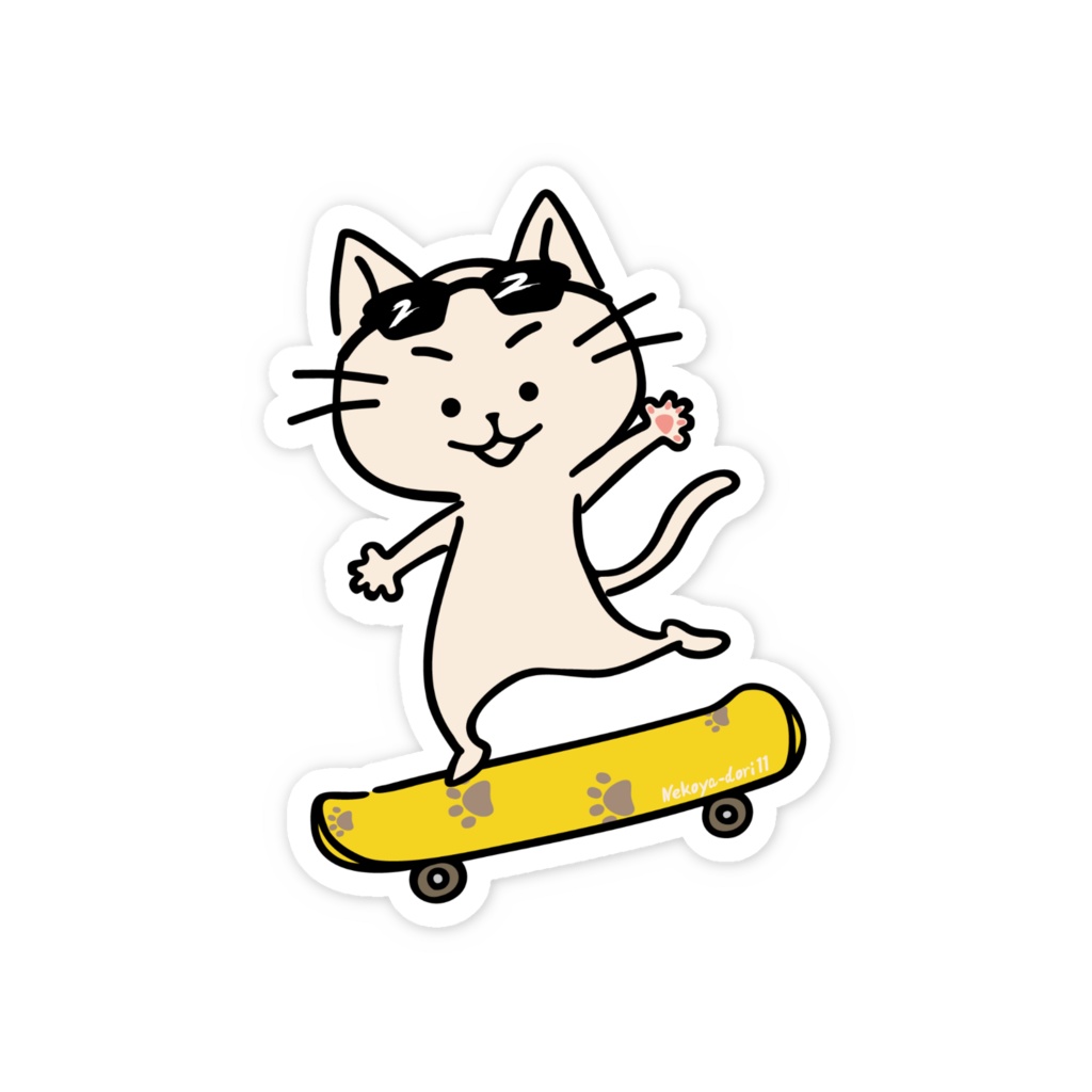ネコのスマホステッカー