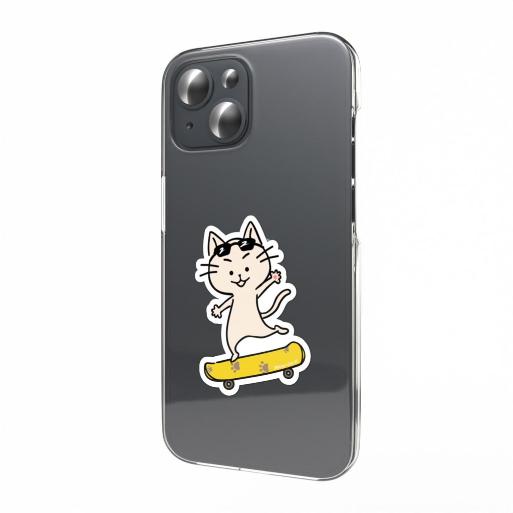 ネコのスマホステッカー