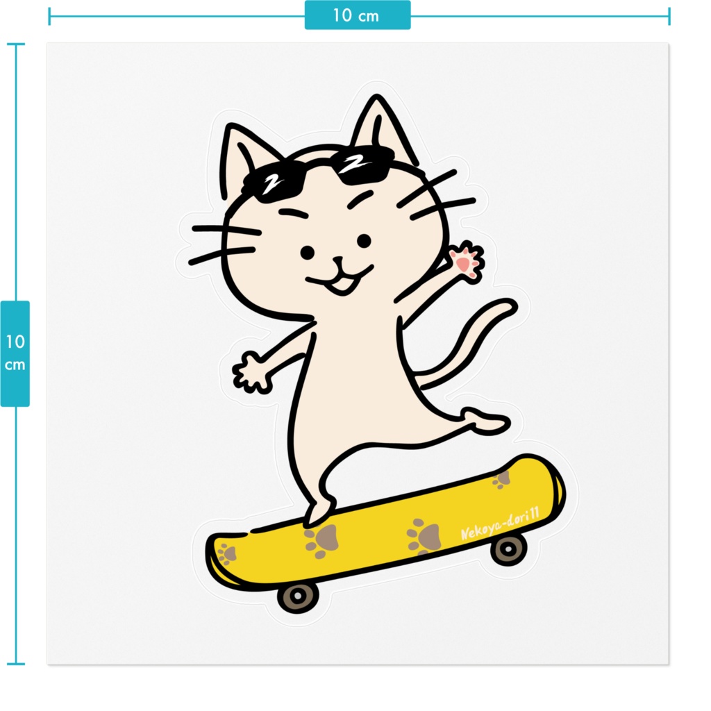 ネコのステッカー
