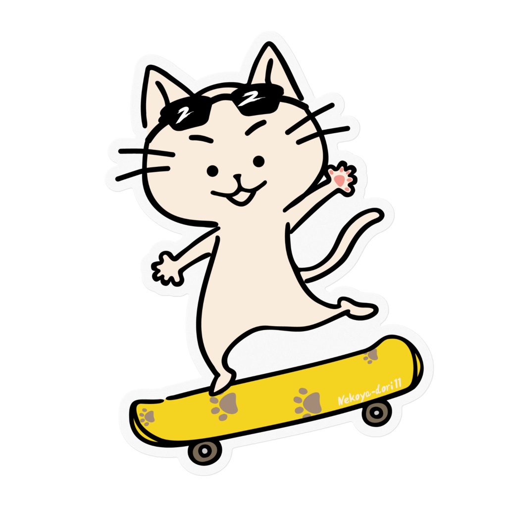 ネコのステッカー