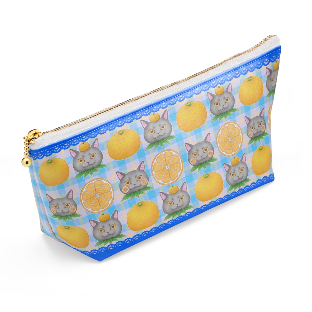ポーチ【オレンジと猫】