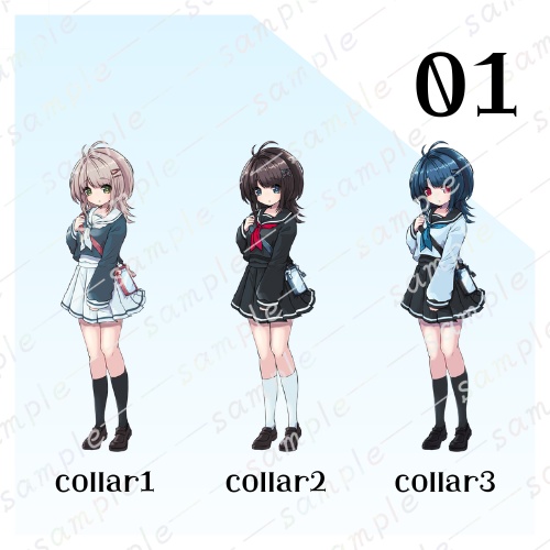 【立ち絵素材】セーラー服の学生【無料あり】