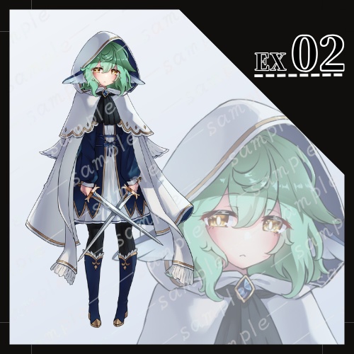 【立ち絵素材】コラボ制作第2弾_ローブ×双剣の少女【無料あり】