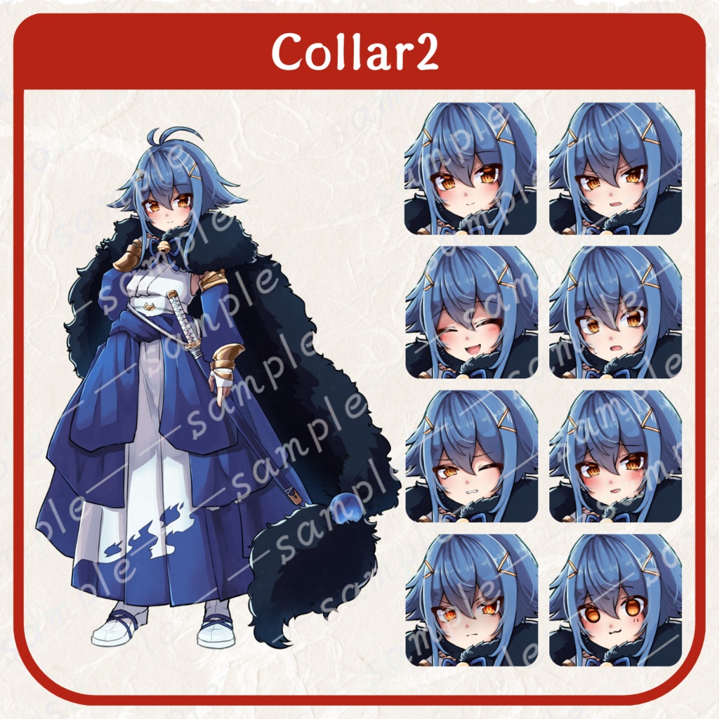 【立ち絵素材】サムライ系の少女【無料あり】