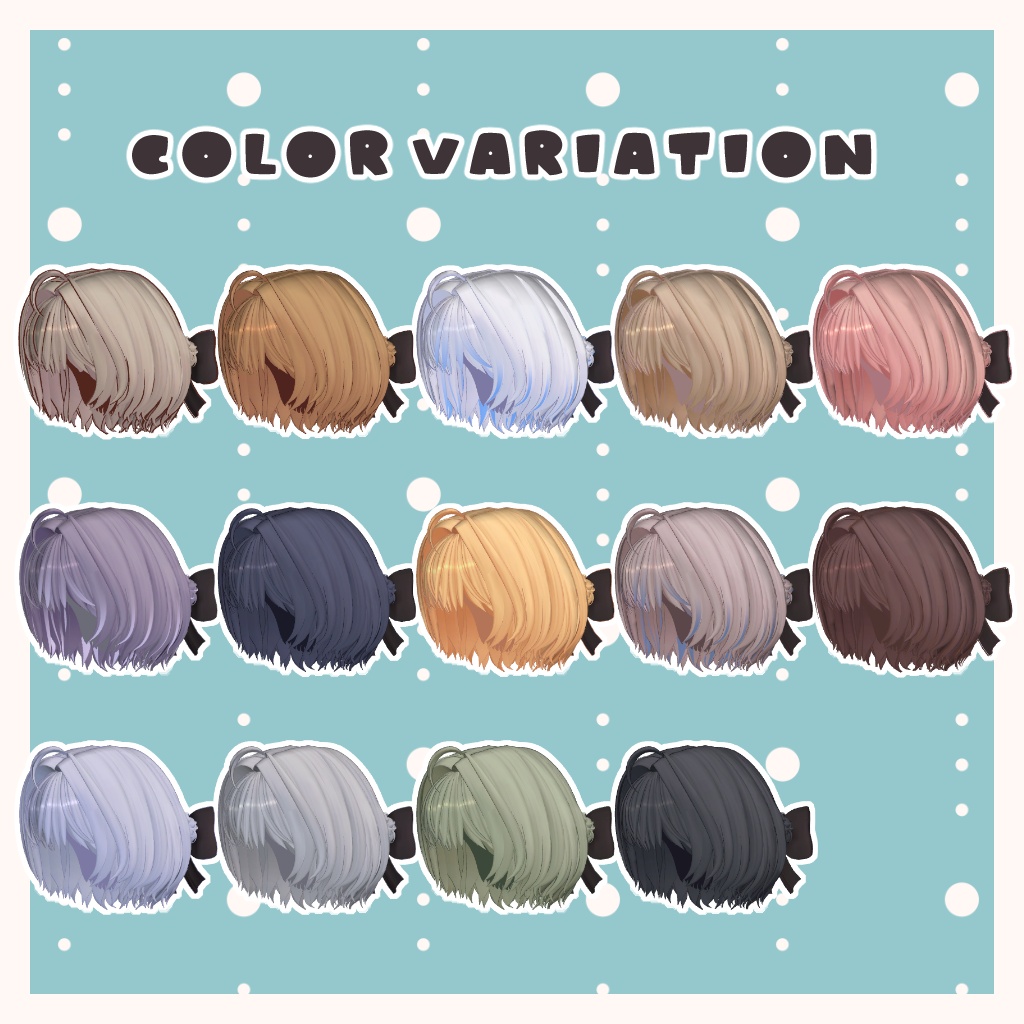 ☆SALE☆あみこみリボンボブ【8アバター対応】
