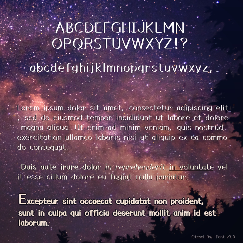 【Free】お手製Rwiフォント v3.0【2022.10.09 更新】
