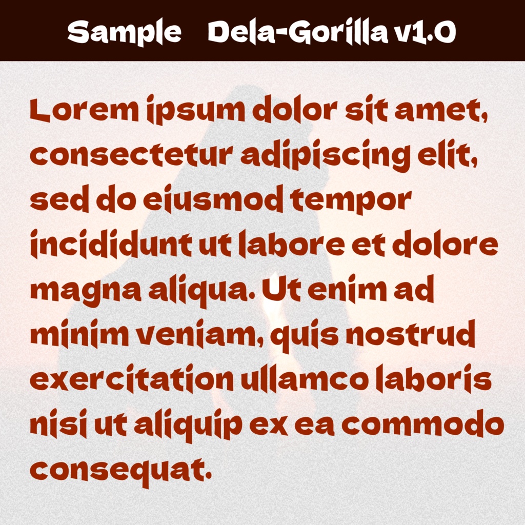 パワフル書体『デラ・ゴリラ』【フリーフォント】