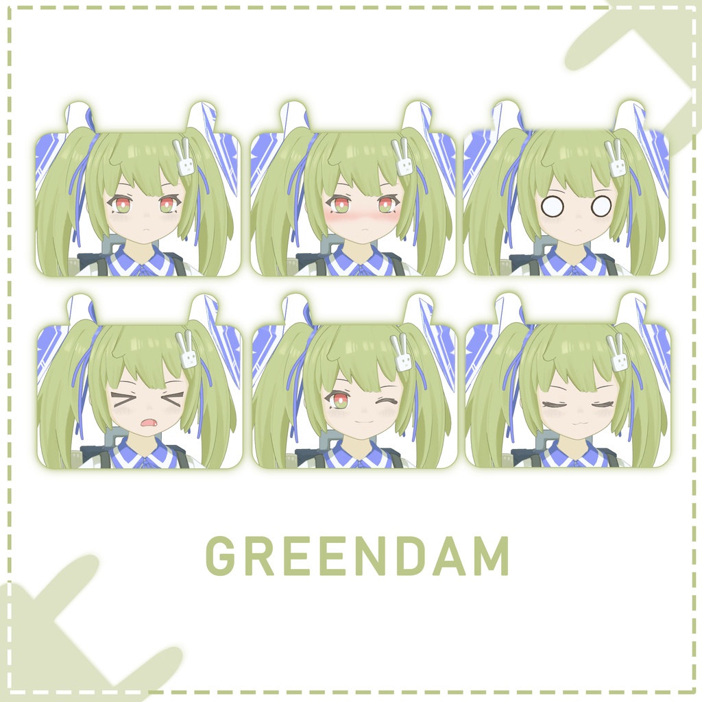 オリジナル3Dモデル「グリーンダムたん」(GreenDam)