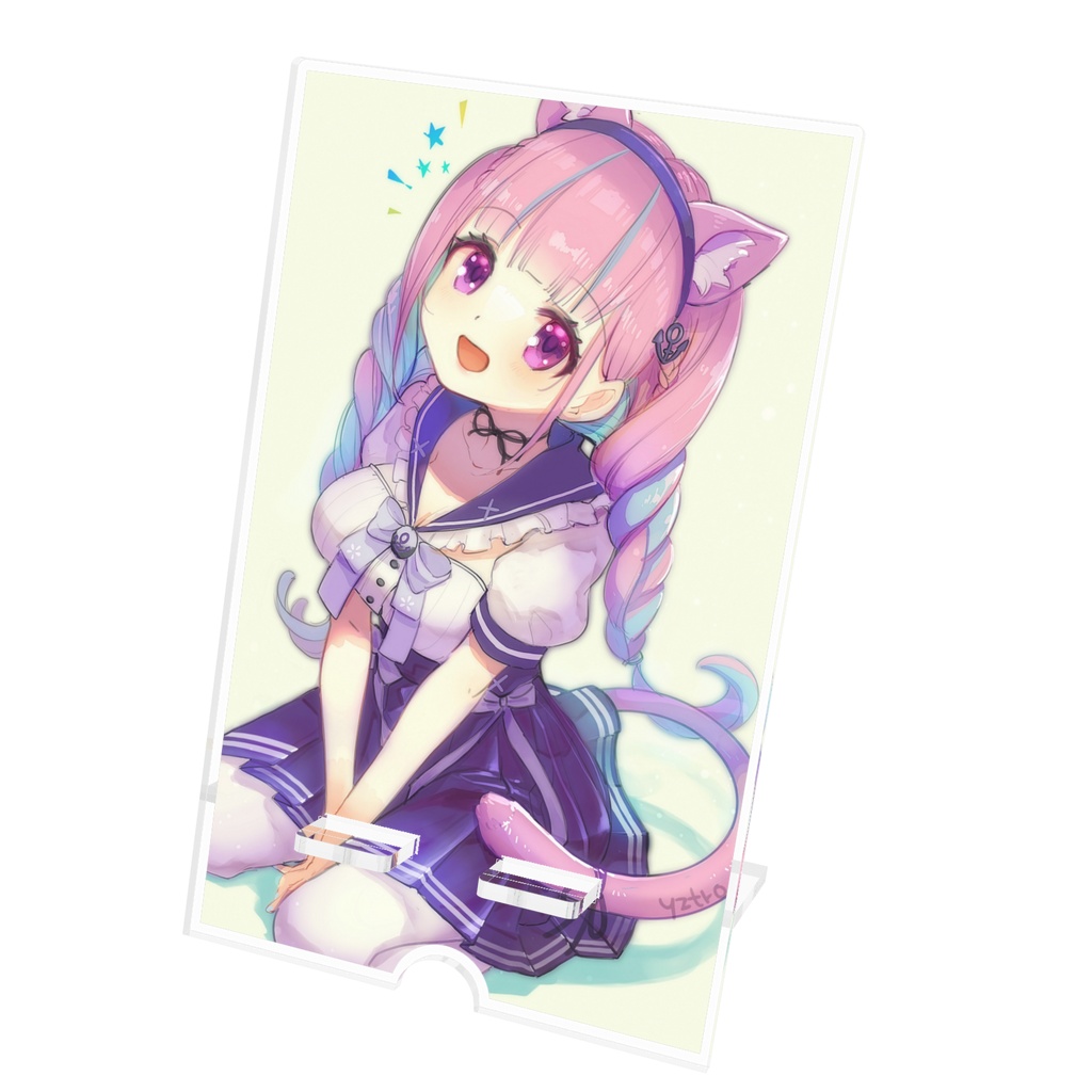ネコあくあのアクリルスマホスタンド