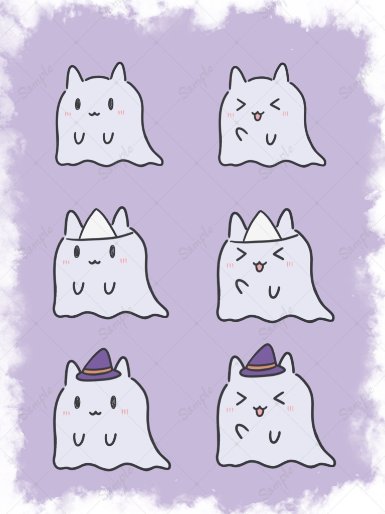 【イラスト素材】おばけねこ
