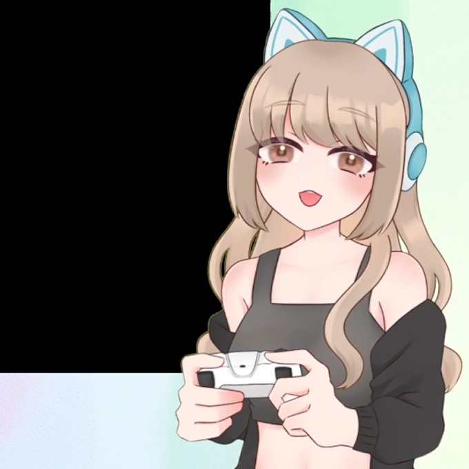 【VTubeStudio対応Live2Dモデル】色変えOK!ゲーマーガール【汎用・バストアップ】