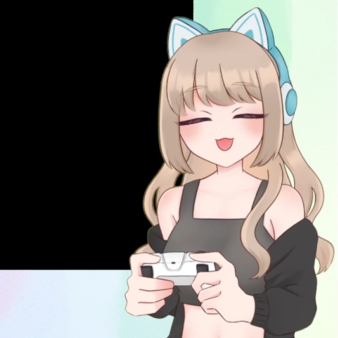 【VTubeStudio対応Live2Dモデル】色変えOK!ゲーマーガール【汎用・バストアップ】