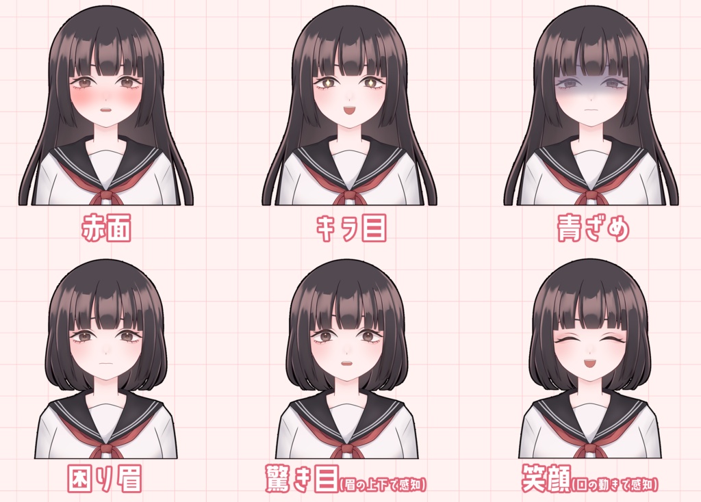 【汎用】セーラー服の少女【VTS対応】