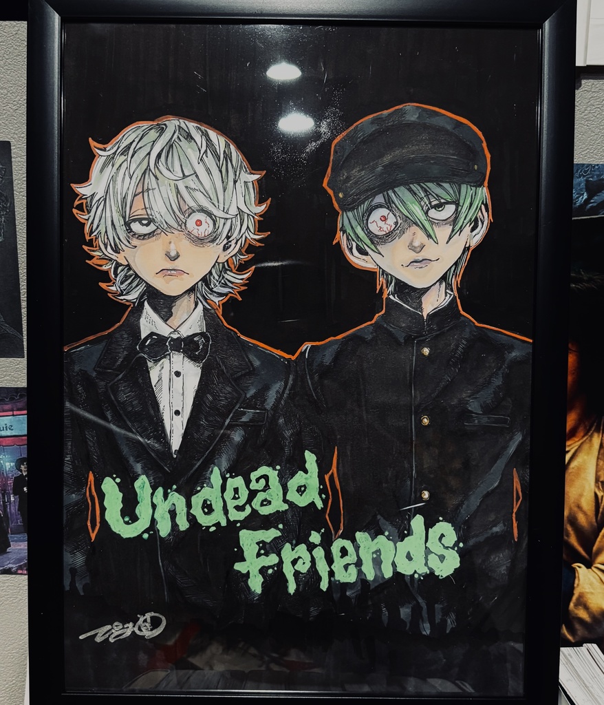 シンゾウとオリバー/架空映画ポスター風原画