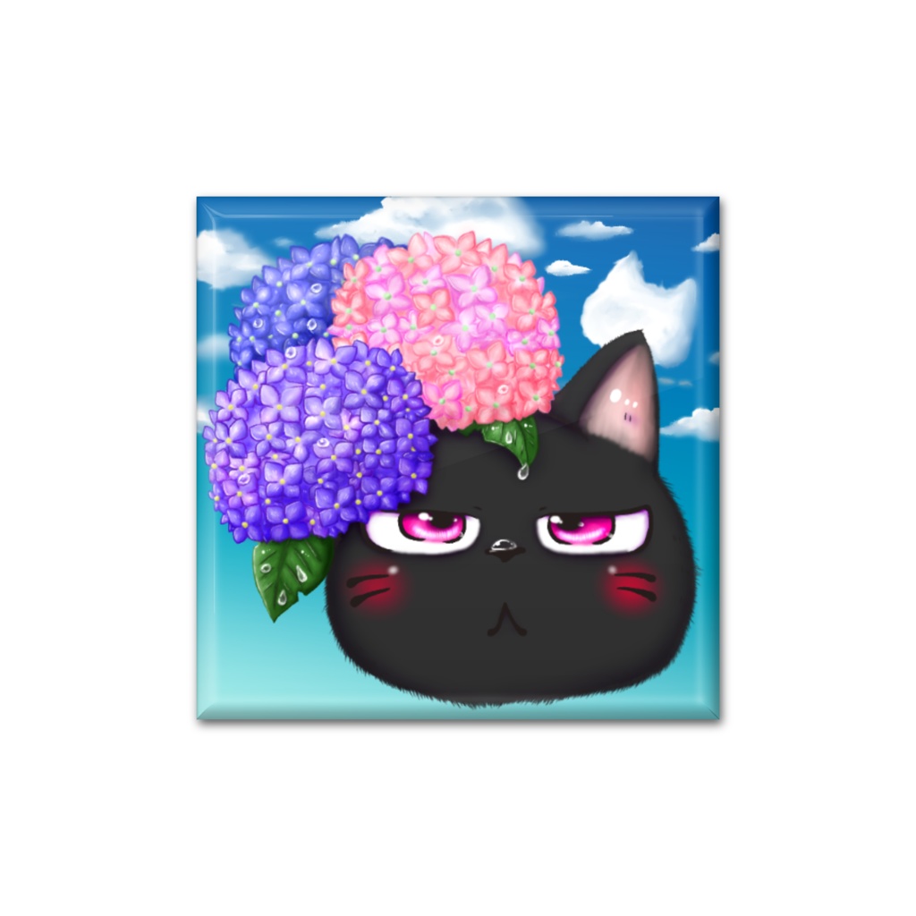 黒猫兄弟~弟と紫陽花~