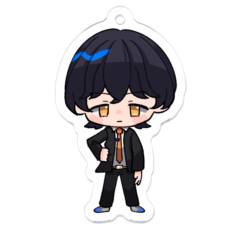 【創リノ輪】miniアクリルキーホルダー 黒糖クロワッサン