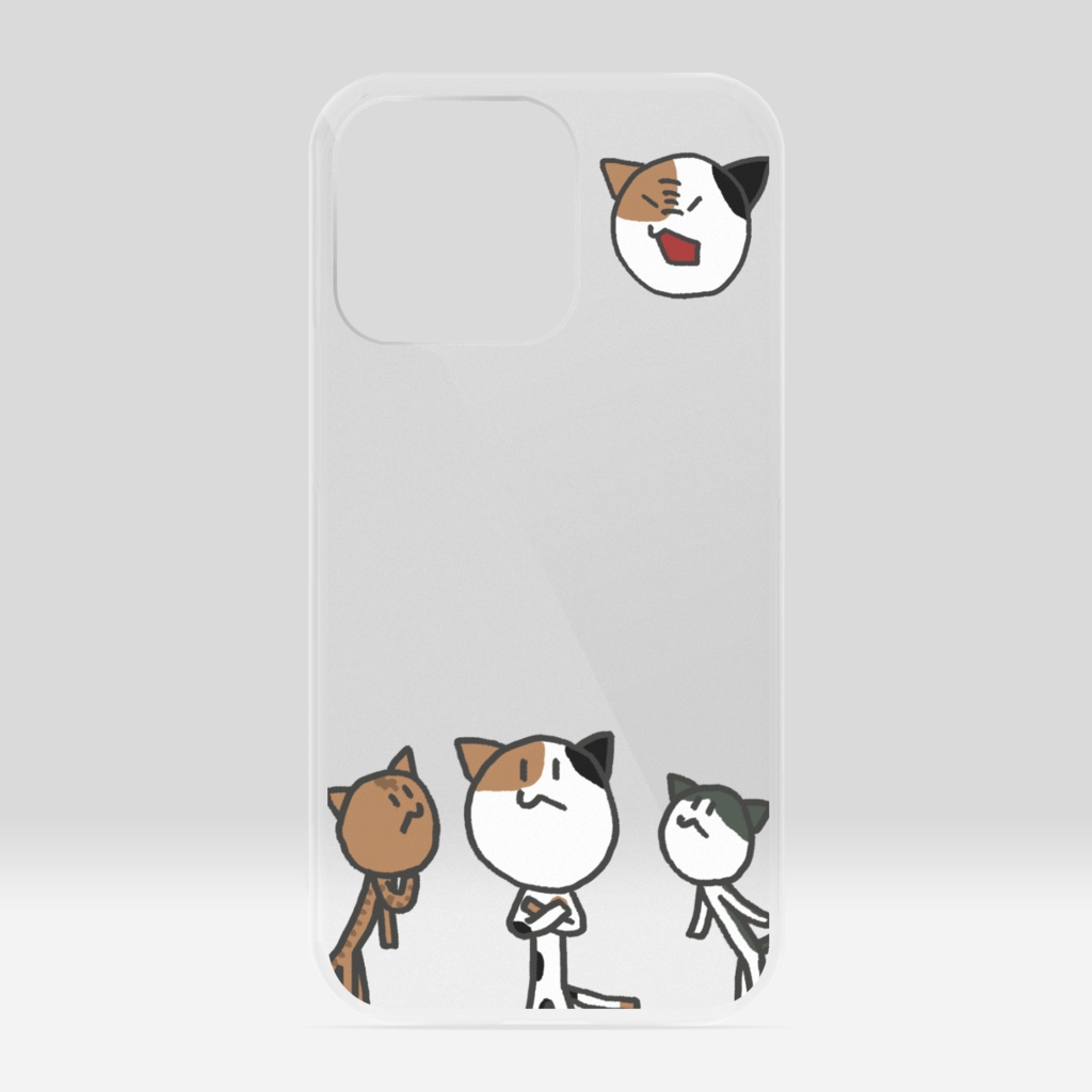 ミケネコさんクリアiPhoneケース