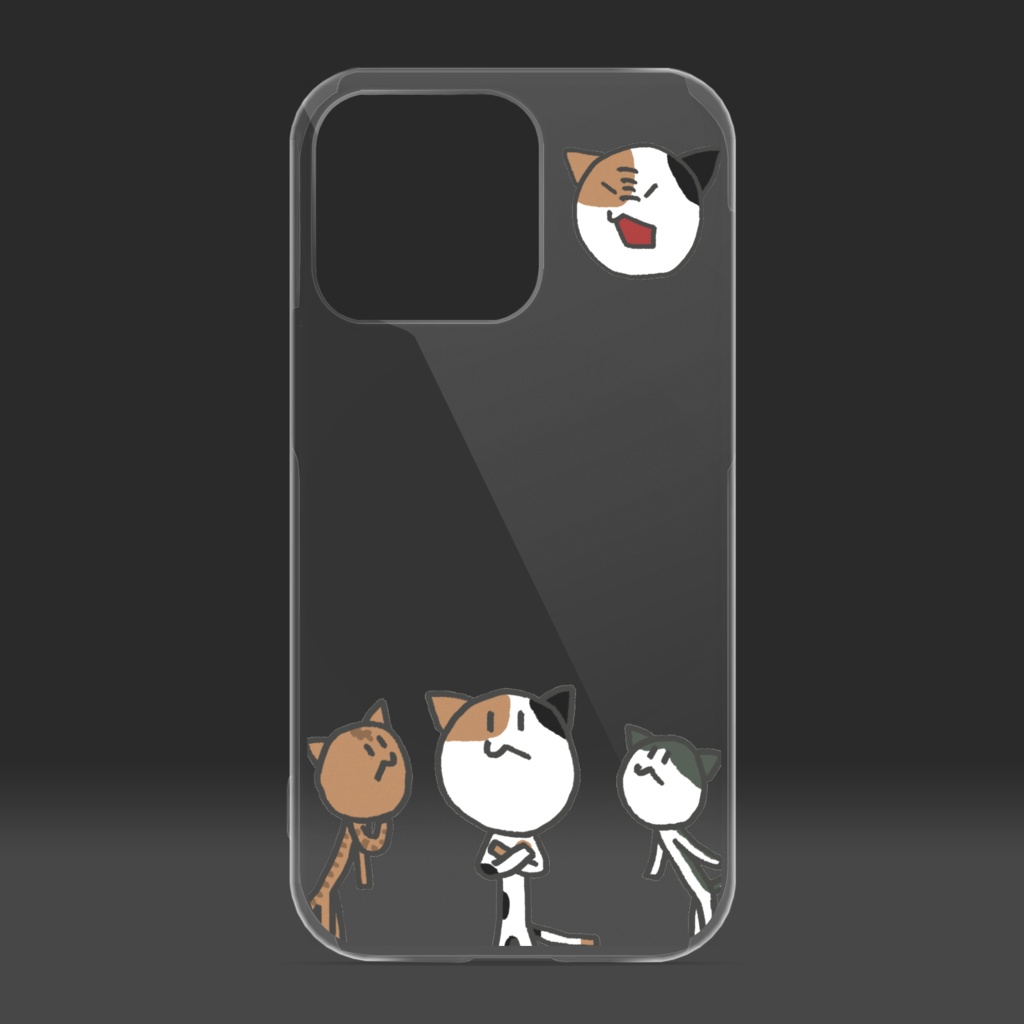 ミケネコさんクリアiPhoneケース