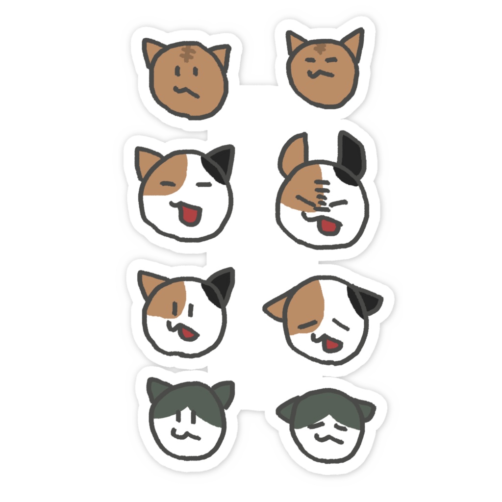 ミケネコさんスマホステッカーその2