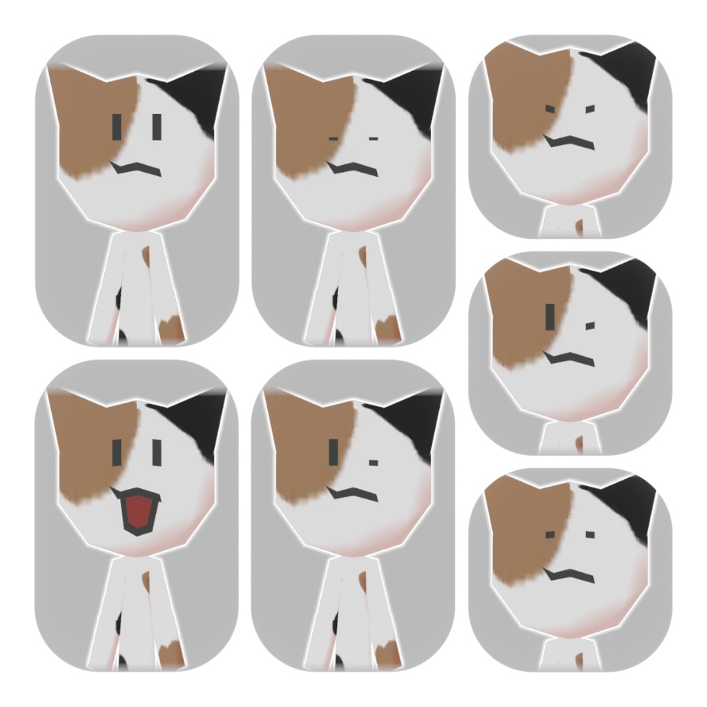 【オリジナル3Dモデル】ろーぽりねこ