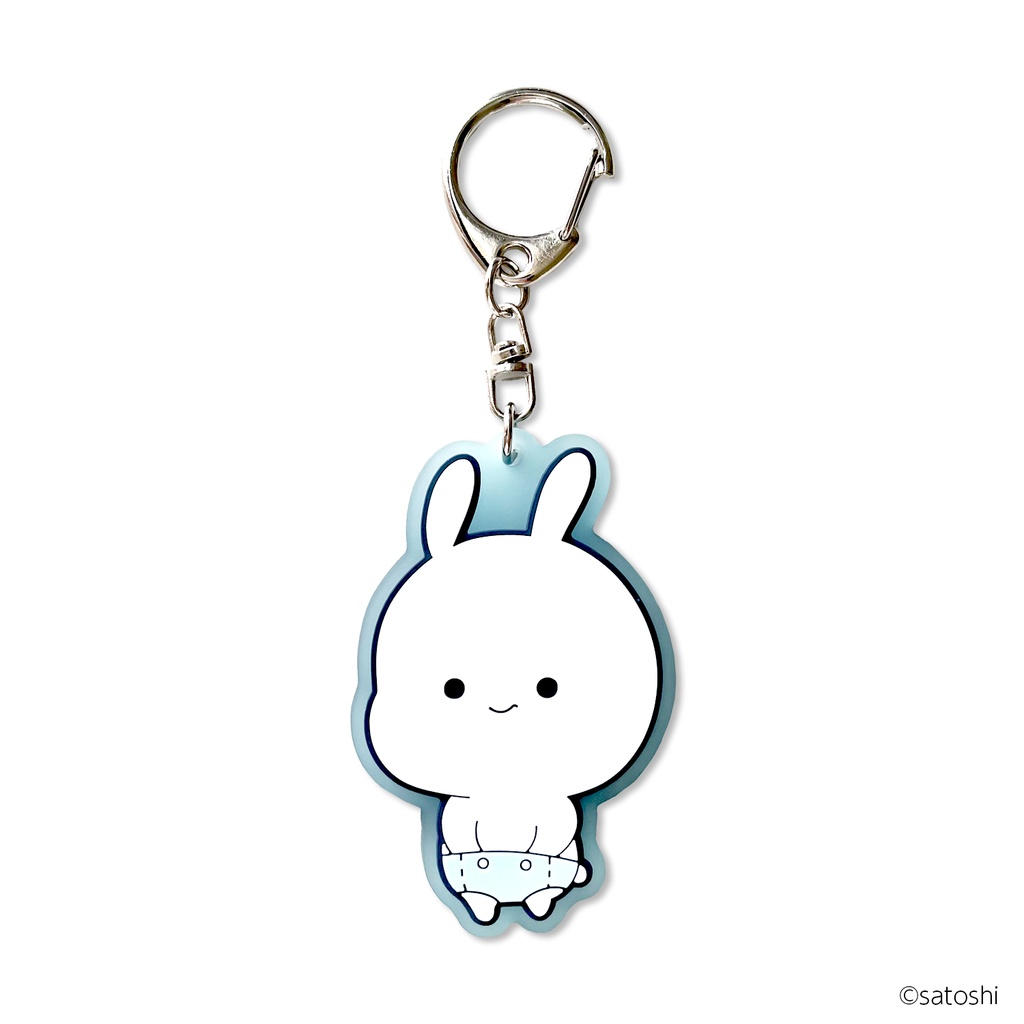 「多分、うさぎの赤ちゃん」ラバーキーホルダー