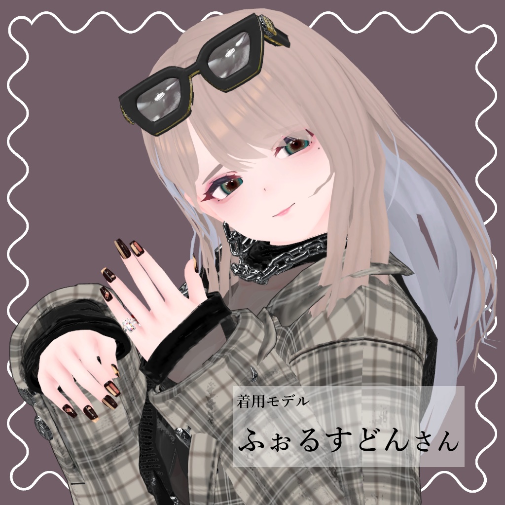 【MDollnail対応】メイクパレットネイルチップ【VRChat想定】