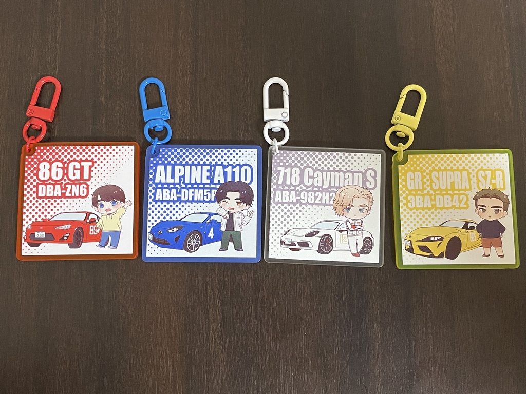 4強男子アクリルキーホルダー