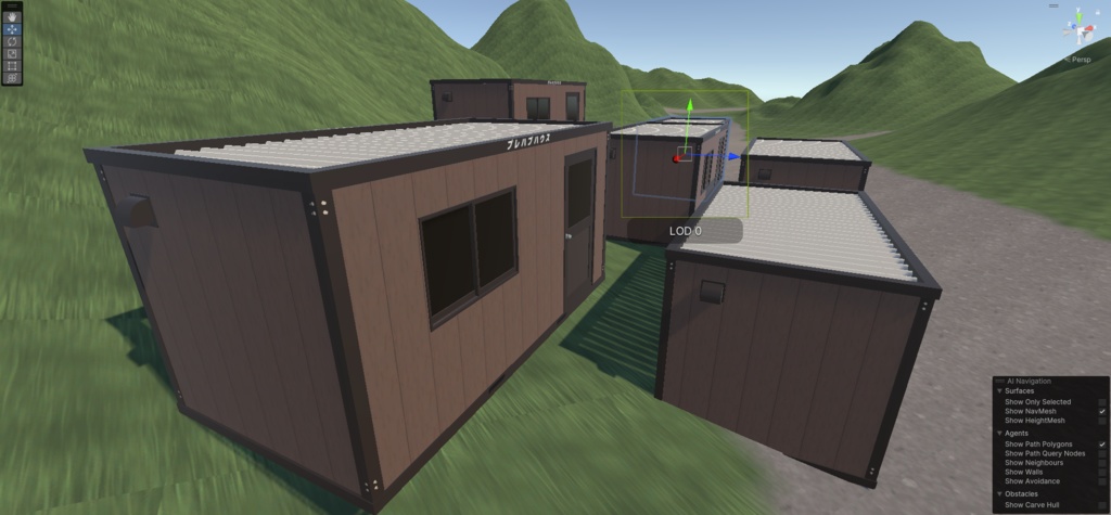 フリー3D素材『プレハブ小屋』