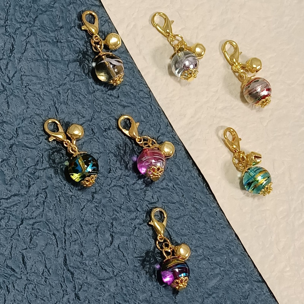 和風 箔ガラスの鈴の音マスクチャーム