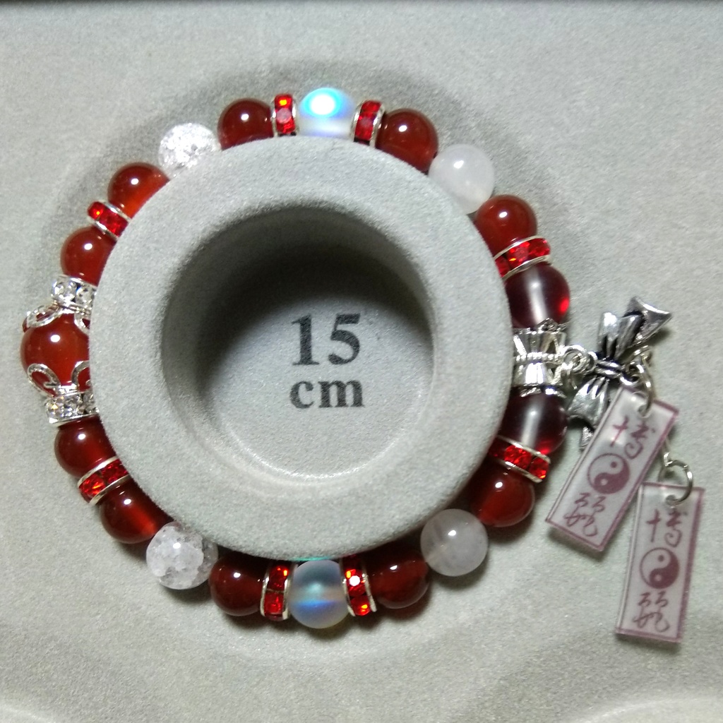 東方project 博麗霊夢イメージ天然石ブレスレット Ver.2