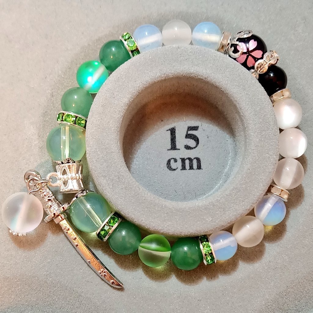 東方project 魂魄妖夢 イメージ 天然石ブレスレット Ver.1.5