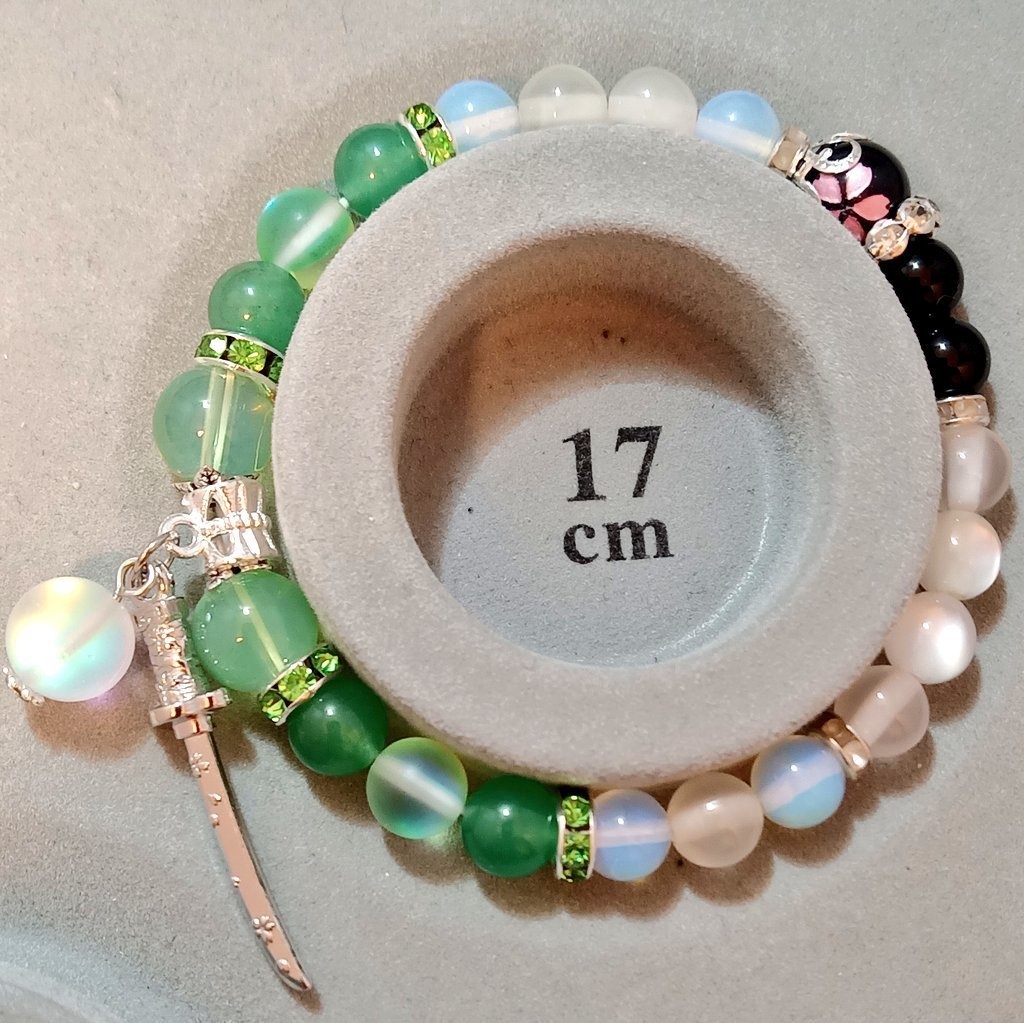 東方project 魂魄妖夢 イメージ 天然石ブレスレット Ver.1.5