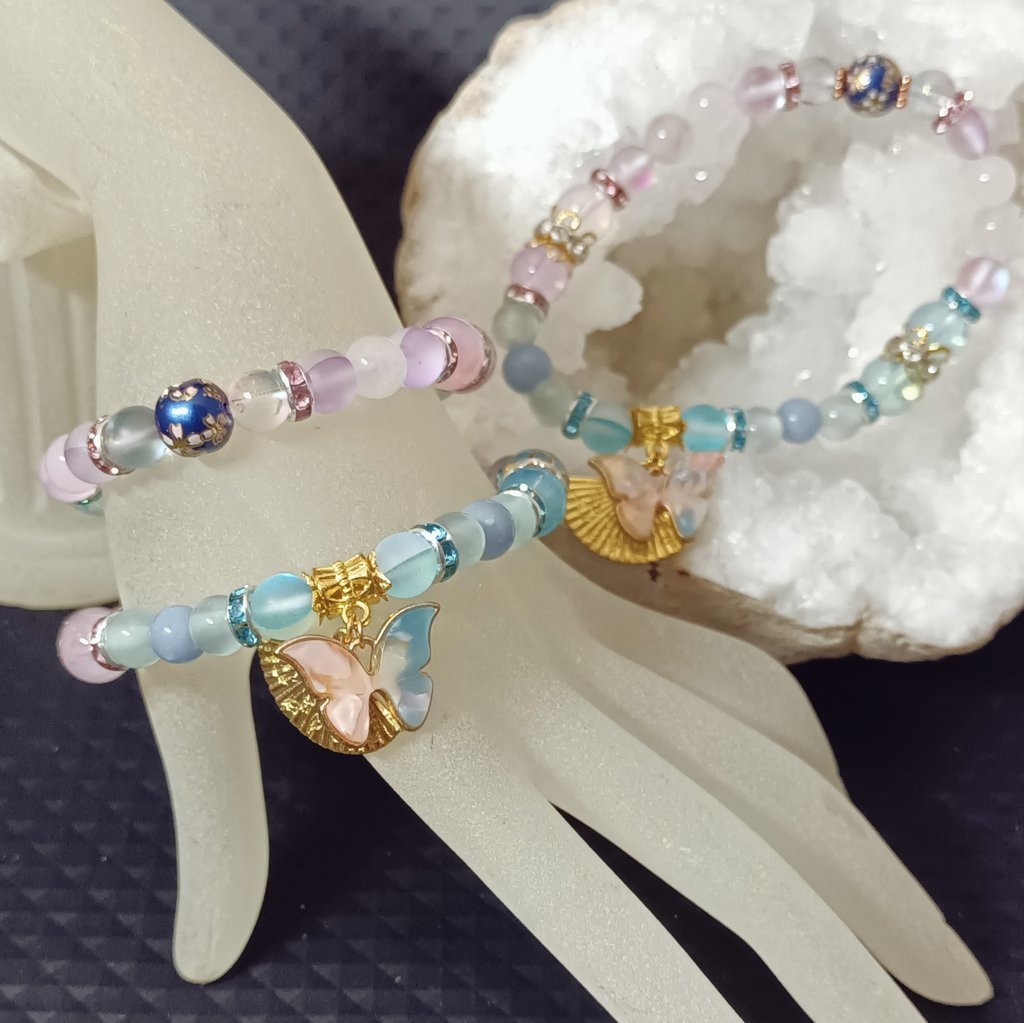 東方project 西行寺幽々子 イメージ天然石ブレスレット Ver.3