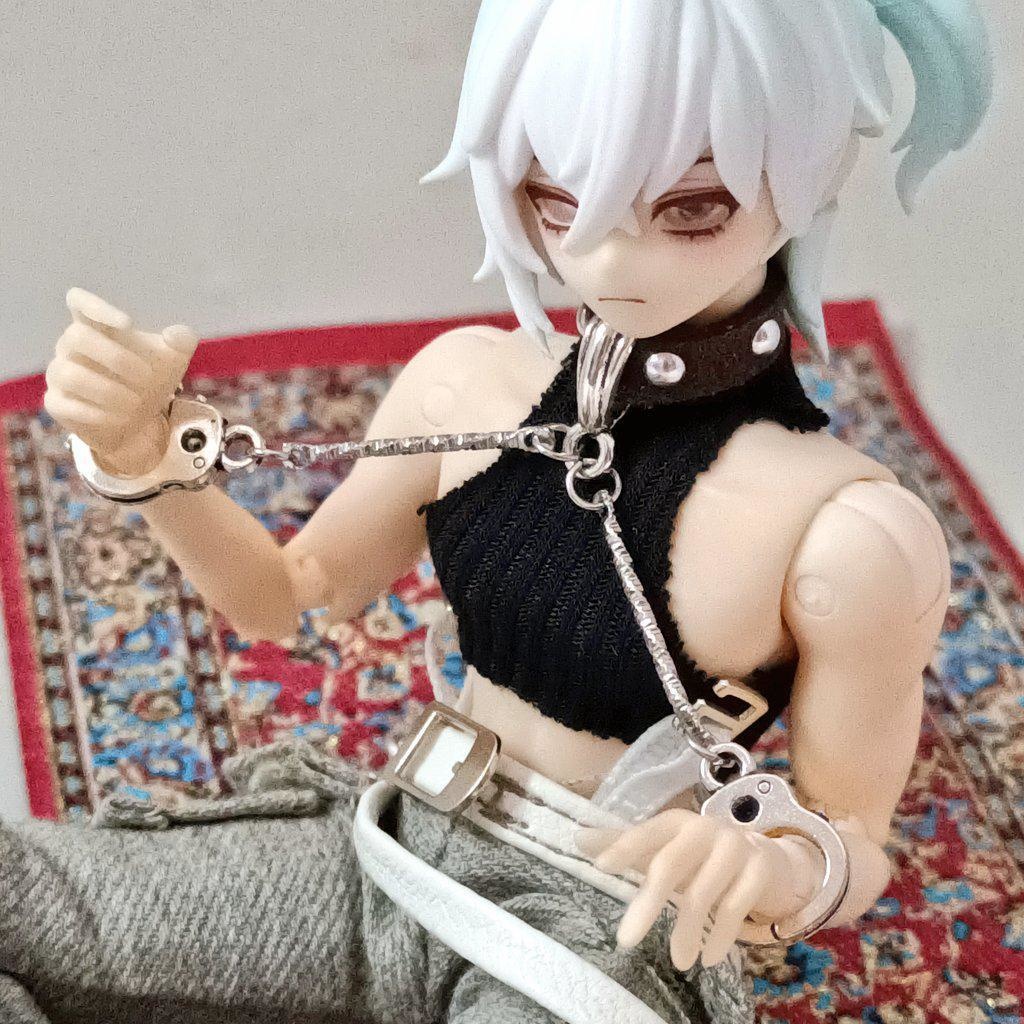 ドール用アクセサリー 手錠付きチョーカー 2種