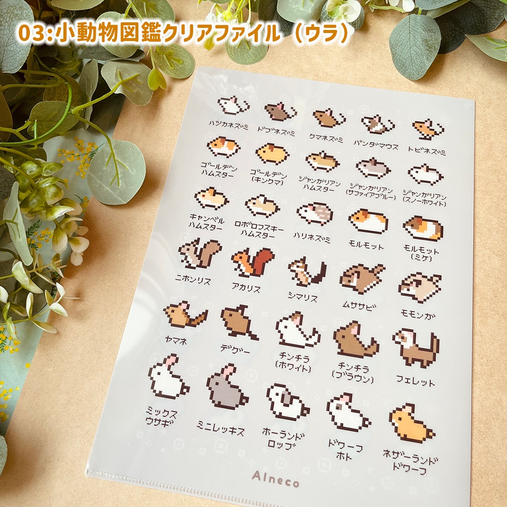 どうぶつ図鑑クリアファイル
