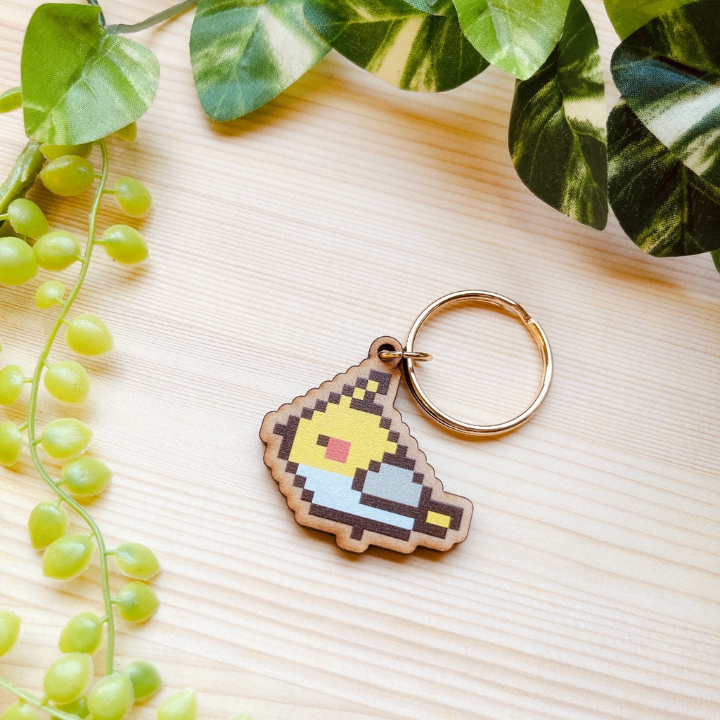 小鳥図鑑ウッドキーホルダー