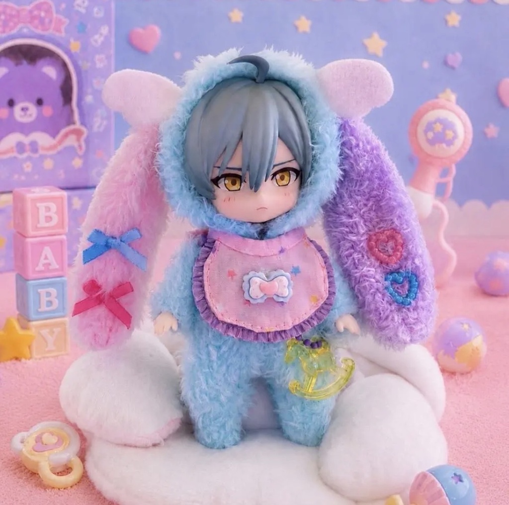 ねんどろいどどーる・オビツ11 えんじぇるぽっぷんたれ耳着ぐるみ3点セット