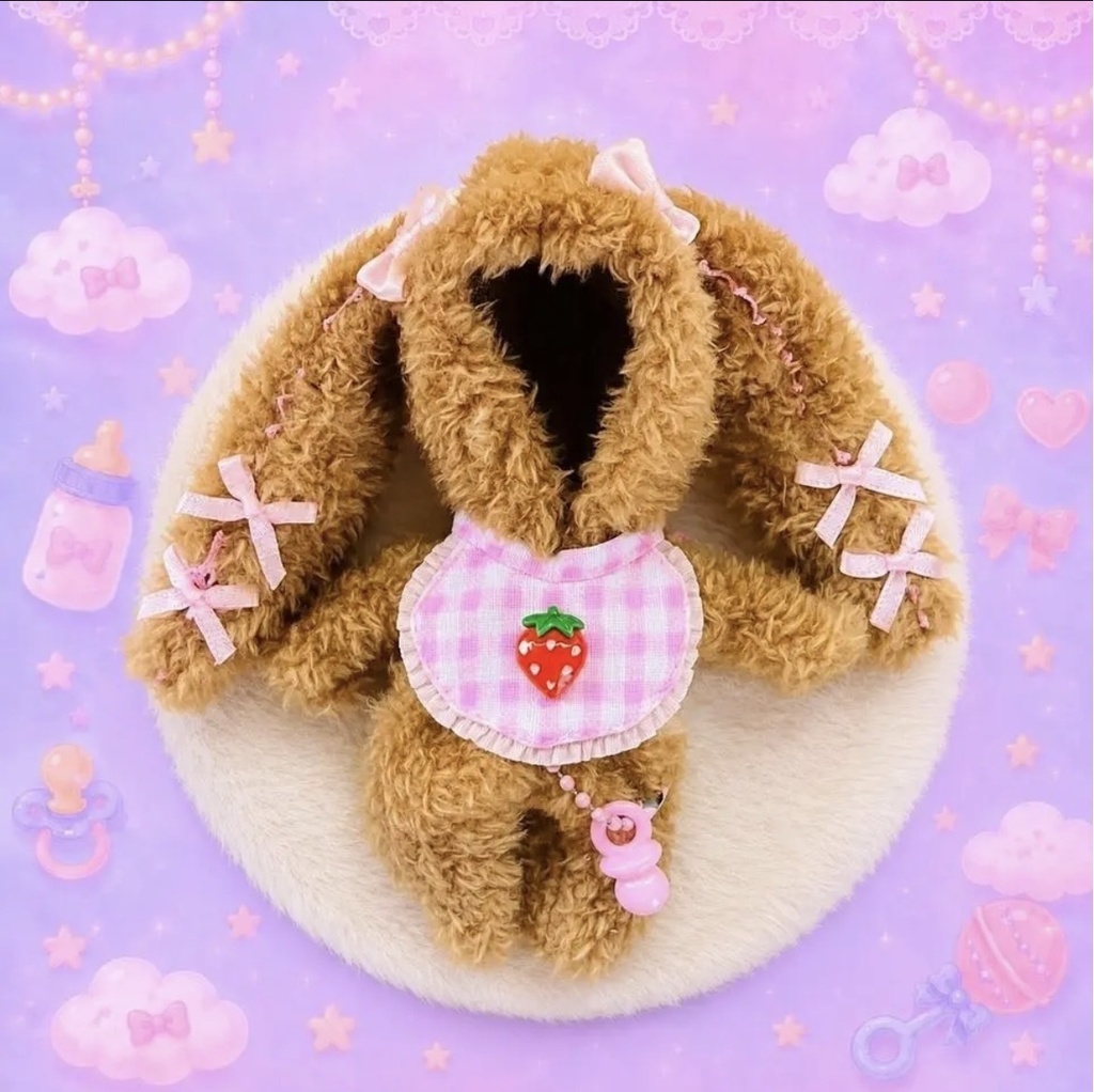 ねんどろいどどーる・オビツ11 いちごチョコベビーたれ耳着ぐるみ3点セット