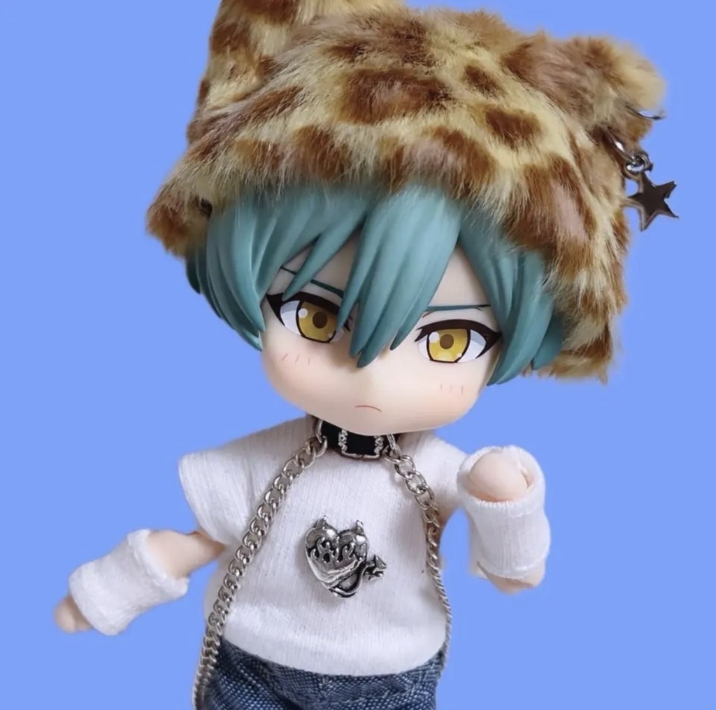 猫耳ファー帽子【ブラウン】ねんどろいどどーる•オビツ11