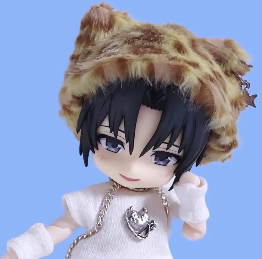 猫耳ファー帽子【ブラウン】ねんどろいどどーる•オビツ11