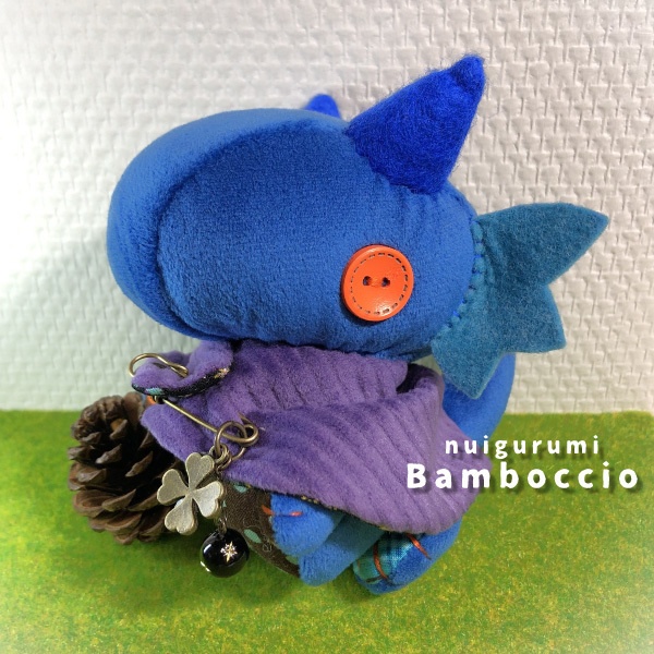 [ぬい服] ミニドラ用リバーシブルポンチョ