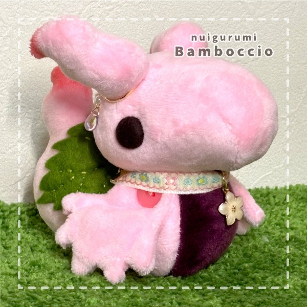 [ミニぬいぐるみ] 桜餅ゴーストドラゴン関東風 (瞳:ブラウン)