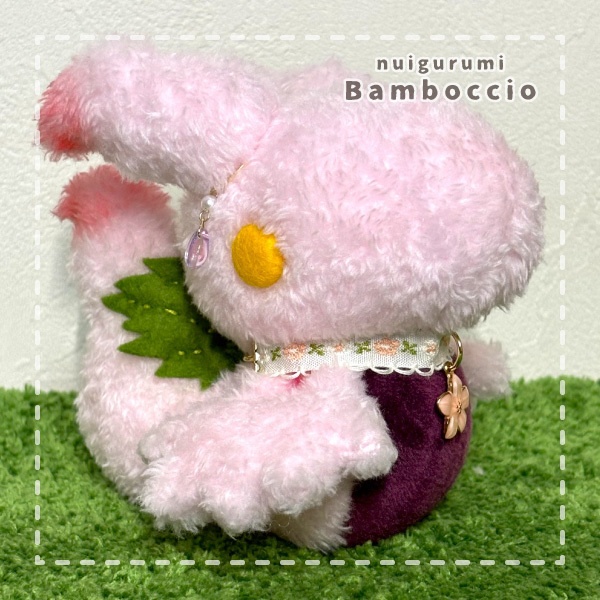 [ミニぬいぐるみ] 桜餅ゴーストドラゴン 関西風 (瞳:イエロー)