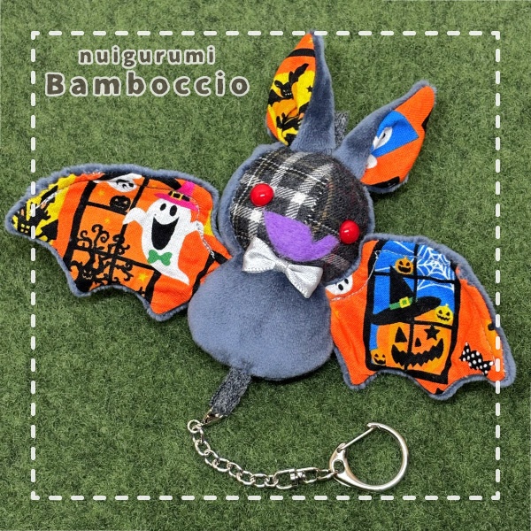 [ミニぬいぐるみ] ハロウィンこうもり 瞳：レッド