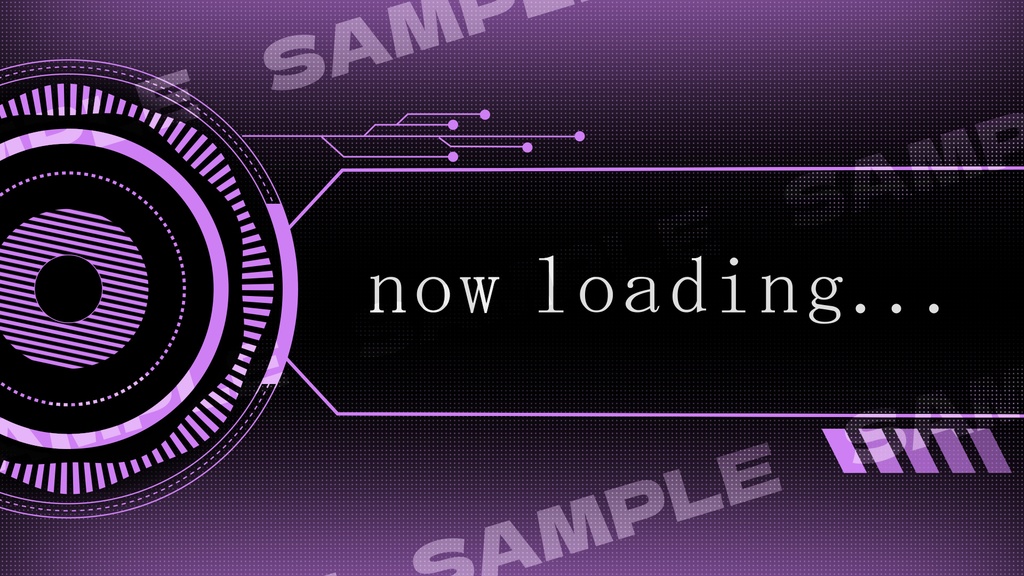 【商用利用可能】サイバー/cyber 配信用待機画面【5色セット有】