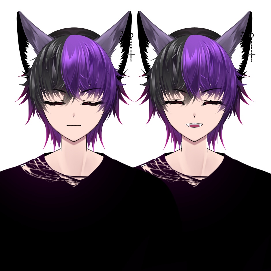 【汎用】Live2D モデル 猫耳ダウナー系 男子