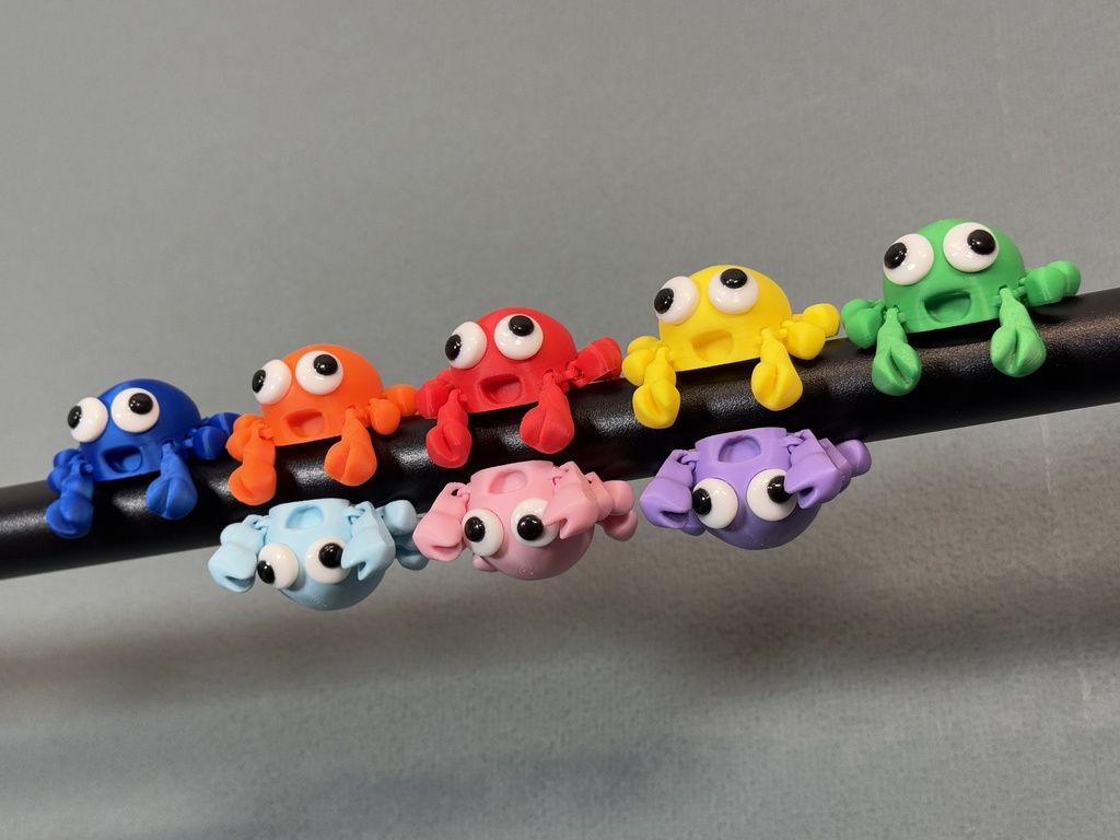 【全8色】手足が動くカニのマグネット